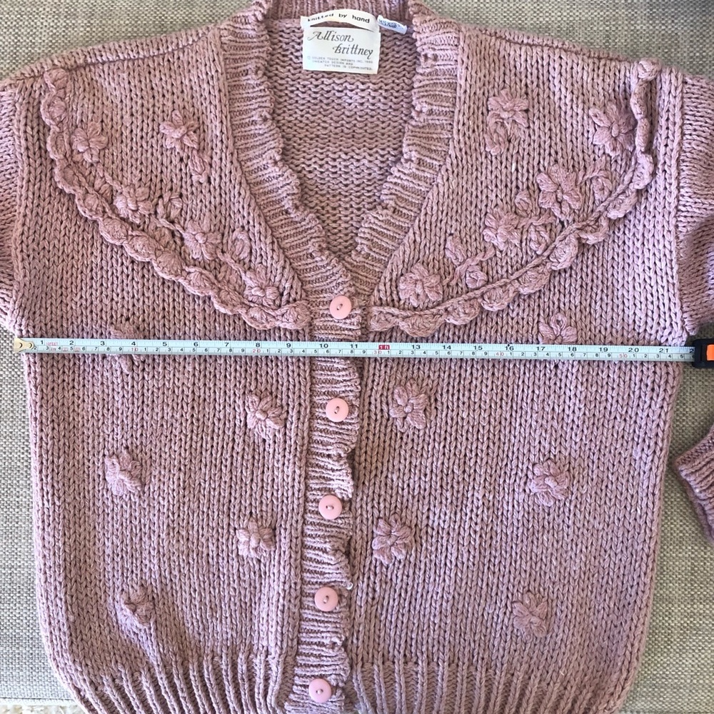 Vintage scalloped floral cardigan - Picture 5 of 9